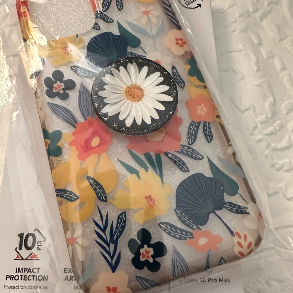 iPhone 12 pro max botanical garden phone cover with pop socket.. very pretty